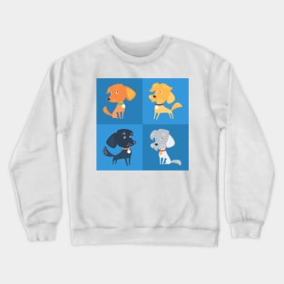 Cartoon cute funny dogs Crewneck Sweatshirt